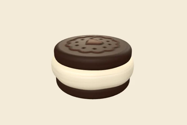 Double Stuffed Cookie, a Rare Extra Cream squishy snack from Squishy Butter