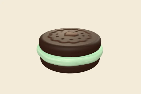 Mint Cream Cookie, an Uncommon Mint Middle squishy snack from Squishy Butter